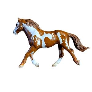 Schleich Pinto Paint Stallion Horse Brown & White Equine Figure Toy 2006  6"